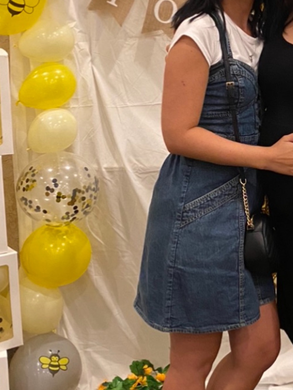 Denim Pinafore Dress - Blue